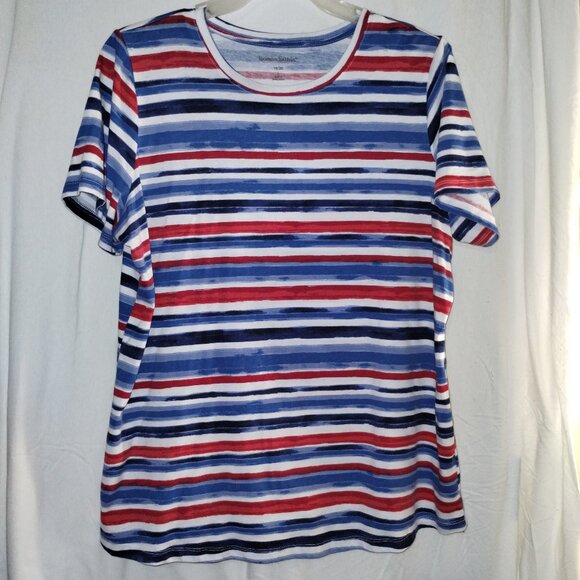 Woman Within casual T-shirt -Patriotic - 4th of July -  Spring/Summer top - Picture 2 of 3
